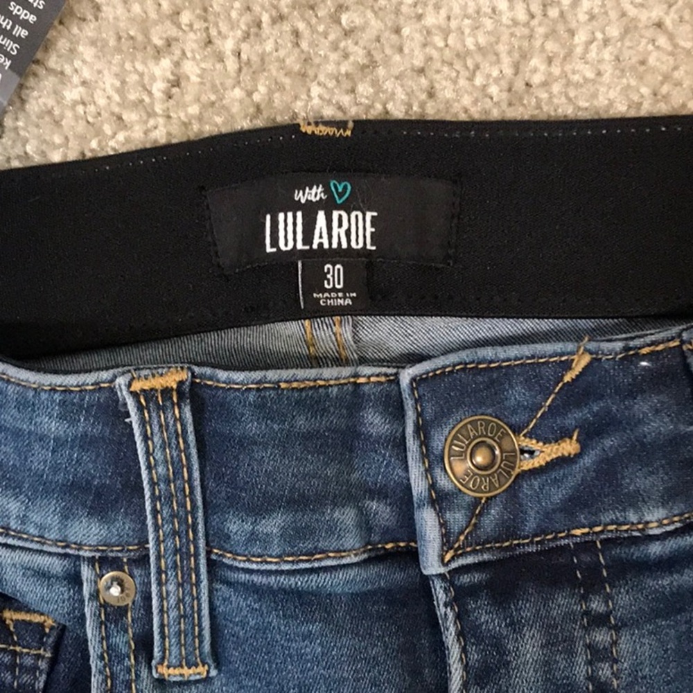 NWT LuLaRoe med blue stretch denim jeans - 30 - Picture 4 of 6